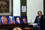Maria Fede Caproni and portraits of female record holders with Caproni aircraft