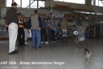 AWE 2206 - Bresso Maintenance Hanger - AWE guests and Marisa the hangar cat