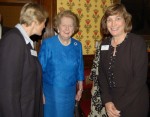 Baroness Thatcher welcomed by Jane Middleton