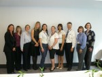 (L-R), Christi Dobelli, Michele Wade,  Jane Middleton, Gabriella Somerville, Michelle Bassanesi, Karin Muller, Jas Bassi, Tim Kirkwood, Peggy Chabrian, Liz Clark