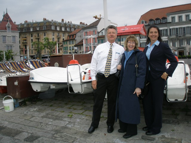 Tim, Michele and Michelle in Lausanne touring